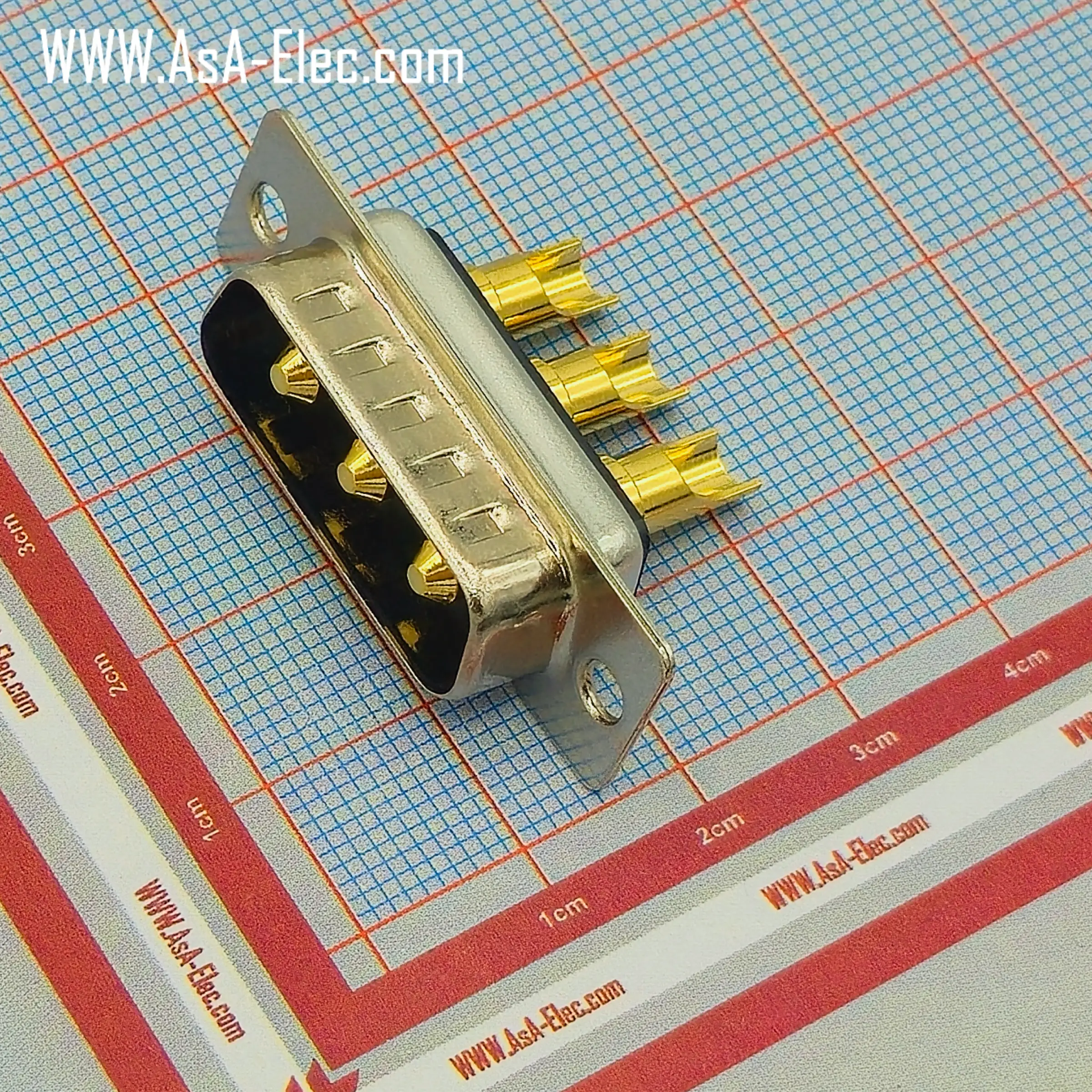 POWER D-SUB 3W3 SOLDER CUP-MALE